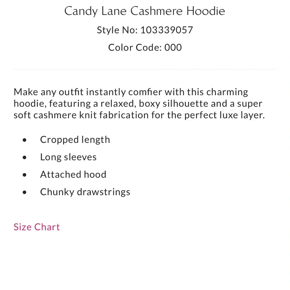 Free People Candy Lane Cashmere Hoodie, M